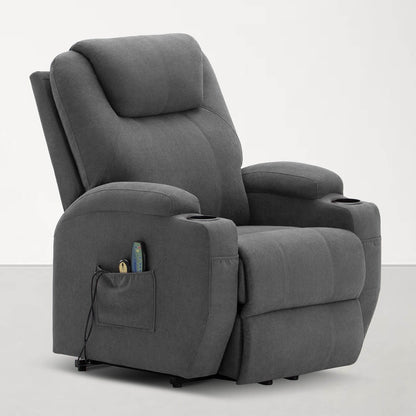 Furniwell Power Lift Fabric Recliner for Elderly with Massage and Heat