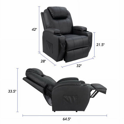 Furniwell Power Lift Recliner Chair for Elderly with Heat, Side Pocket, Living room