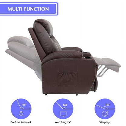Furniwell Power Lift Recliner Chair for Elderly with Heat, Side Pocket, Living room