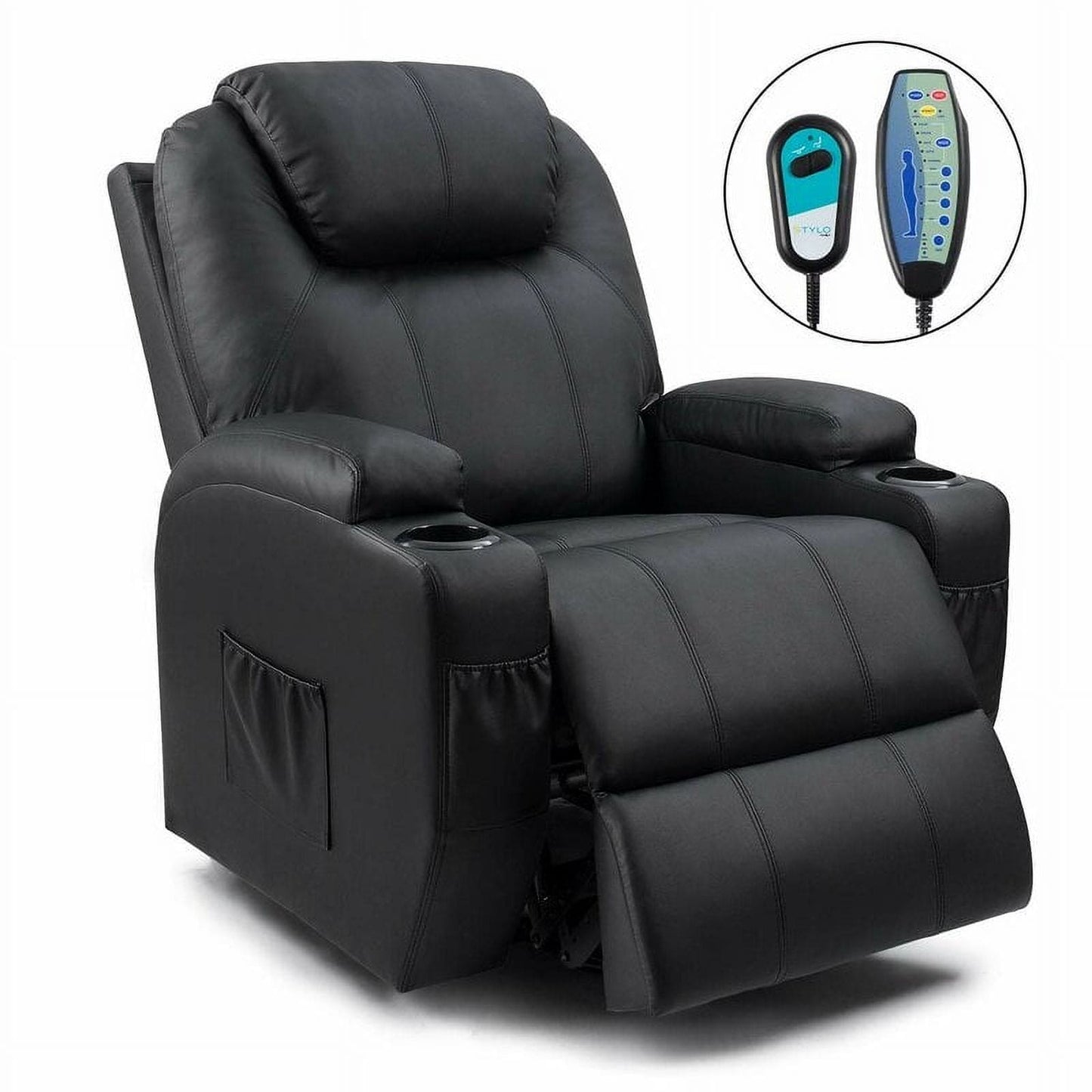 Furniwell Power Lift Recliner Chair for Elderly with Heat, Side Pocket, Living room