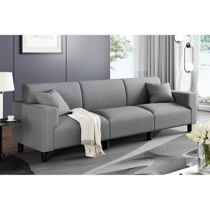 Futzca 94'' Sofa Couch, Modern 3-Seater Sofa with Two Pillows