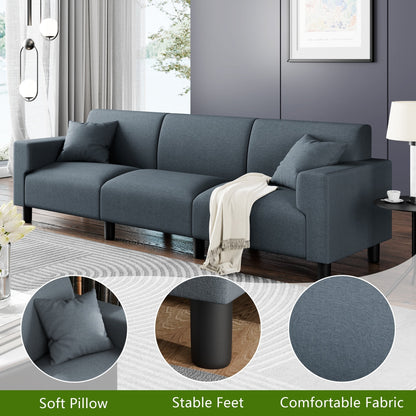 Futzca 94'' Sofa Couch, Modern 3-Seater Sofa with Two Pillows