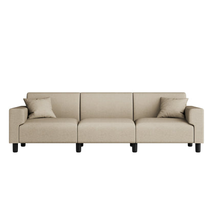 Futzca 94'' Sofa Couch, Modern 3-Seater Sofa with Two Pillows