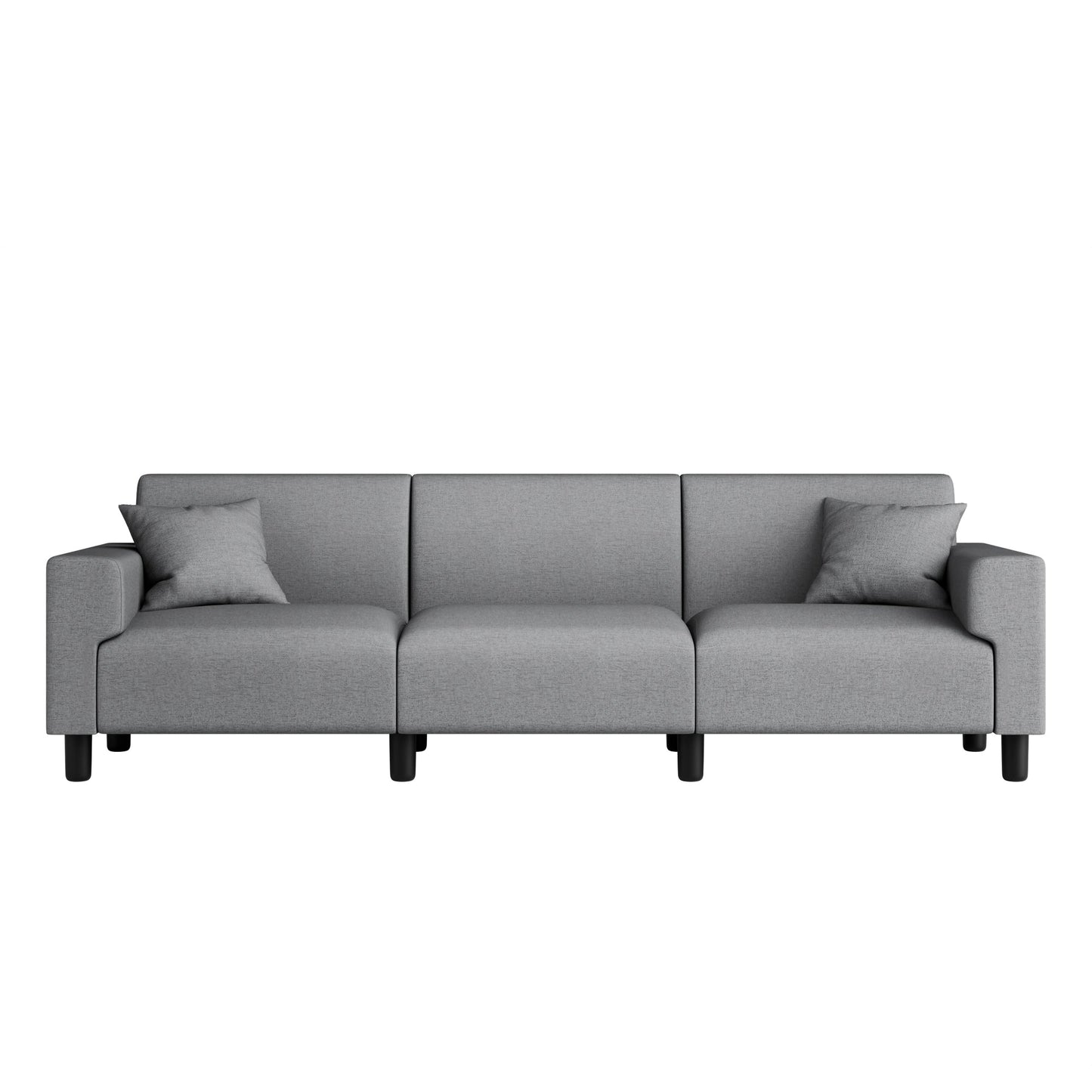 Futzca 94'' Sofa Couch, Modern 3-Seater Sofa with Two Pillows