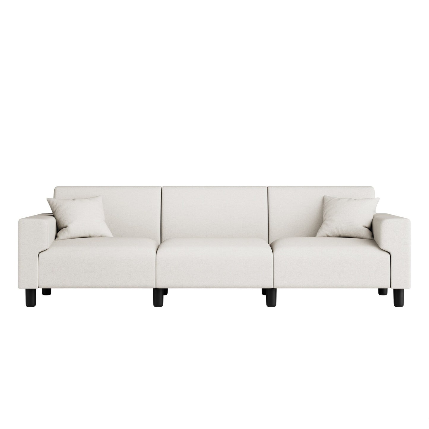 Futzca 94'' Sofa Couch, Modern 3-Seater Sofa with Two Pillows
