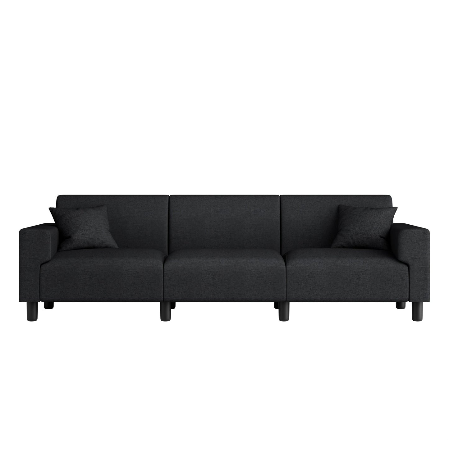 Futzca 94'' Sofa Couch, Modern 3-Seater Sofa with Two Pillows