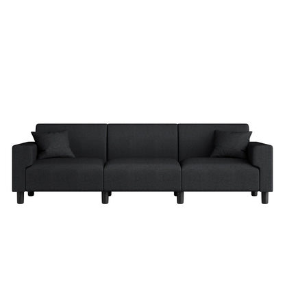 Futzca 94'' Sofa Couch, Modern 3-Seater Sofa with Two Pillows