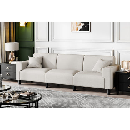 Futzca 94'' Sofa Couch, Modern 3-Seater Sofa with Two Pillows
