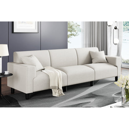 Futzca 94'' Sofa Couch, Modern 3-Seater Sofa with Two Pillows