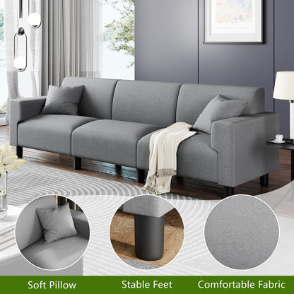 Futzca 94'' Sofa Couch, Modern 3-Seater Sofa with Two Pillows