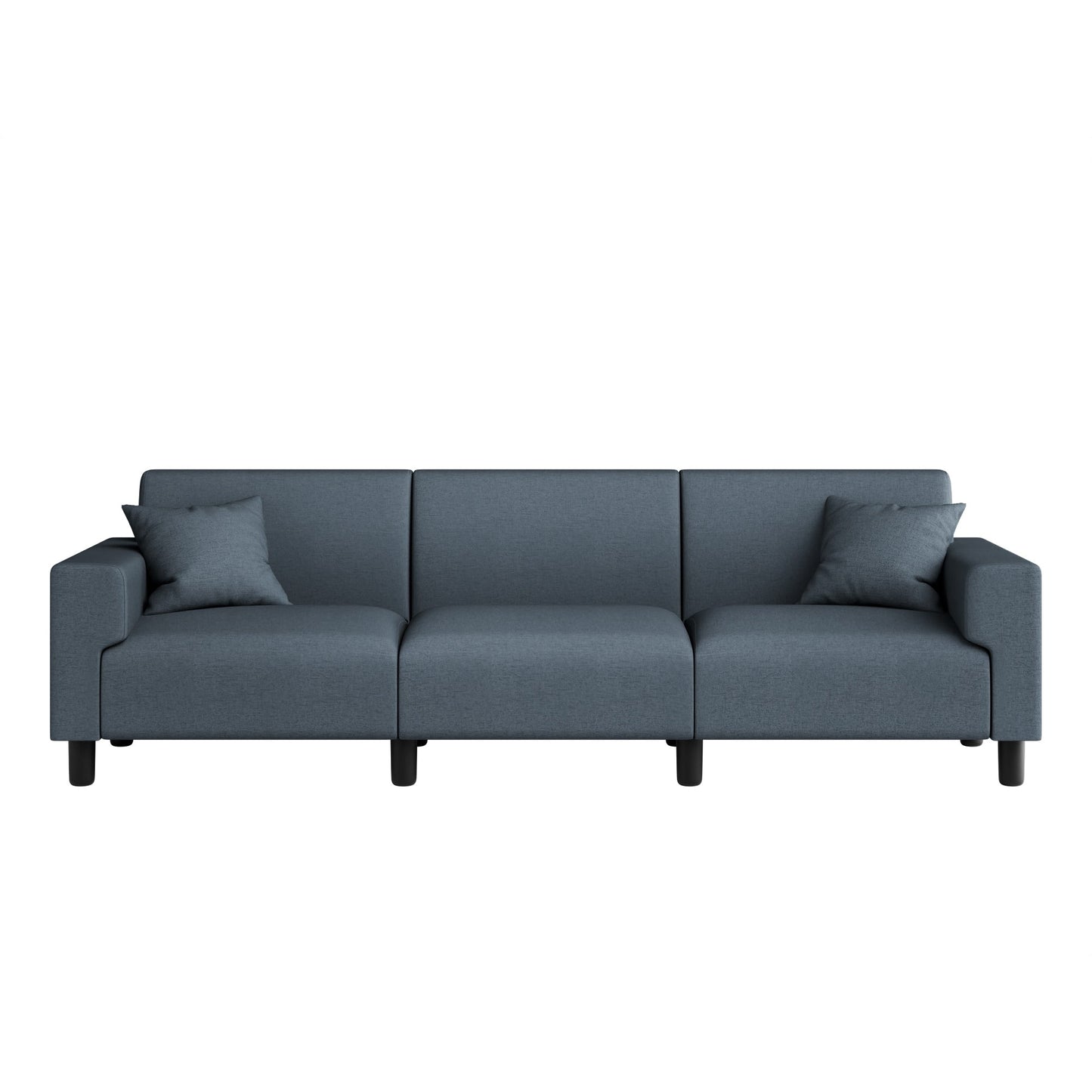 Futzca 94'' Sofa Couch, Modern 3-Seater Sofa with Two Pillows