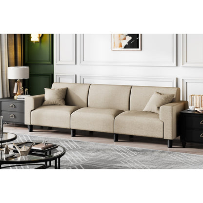 Futzca 94'' Sofa Couch, Modern 3-Seater Sofa with Two Pillows