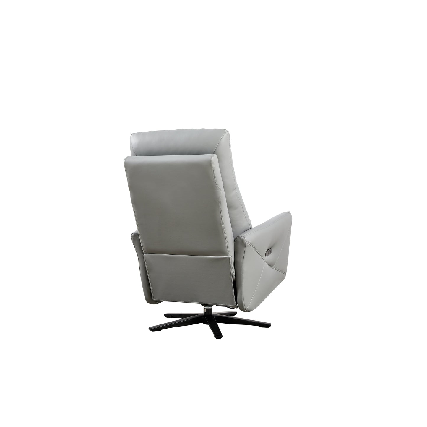 Christopher Knight Home - Alexander Plush Bonded Leather Recliner Chair with Adjustable Headrest and Footrest, 360-Degree Swivel