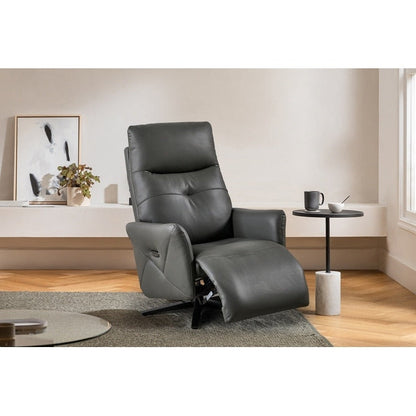 Christopher Knight Home - Alexander Plush Bonded Leather Recliner Chair with Adjustable Headrest and Footrest, 360-Degree Swivel