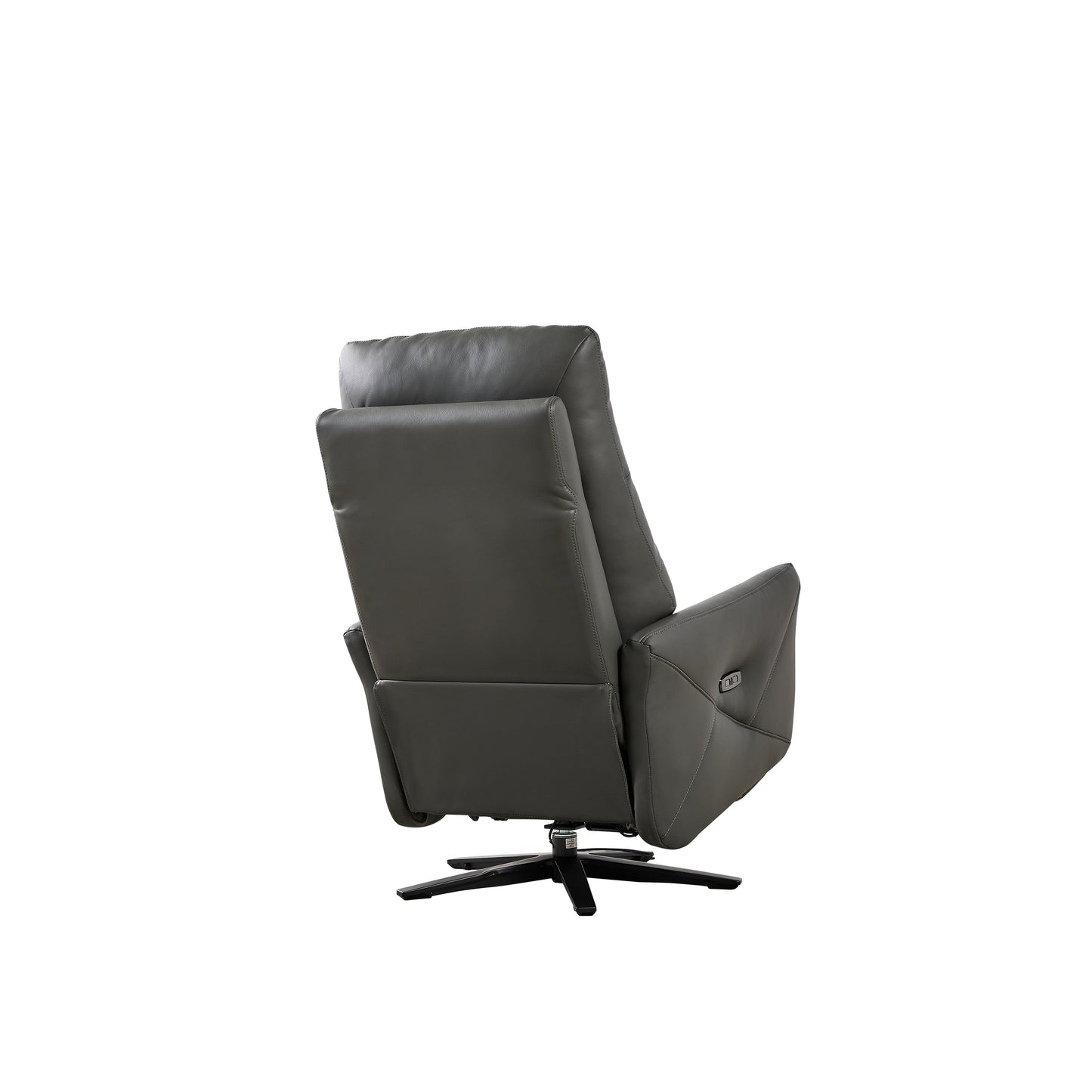 Christopher Knight Home - Alexander Plush Bonded Leather Recliner Chair with Adjustable Headrest and Footrest, 360-Degree Swivel