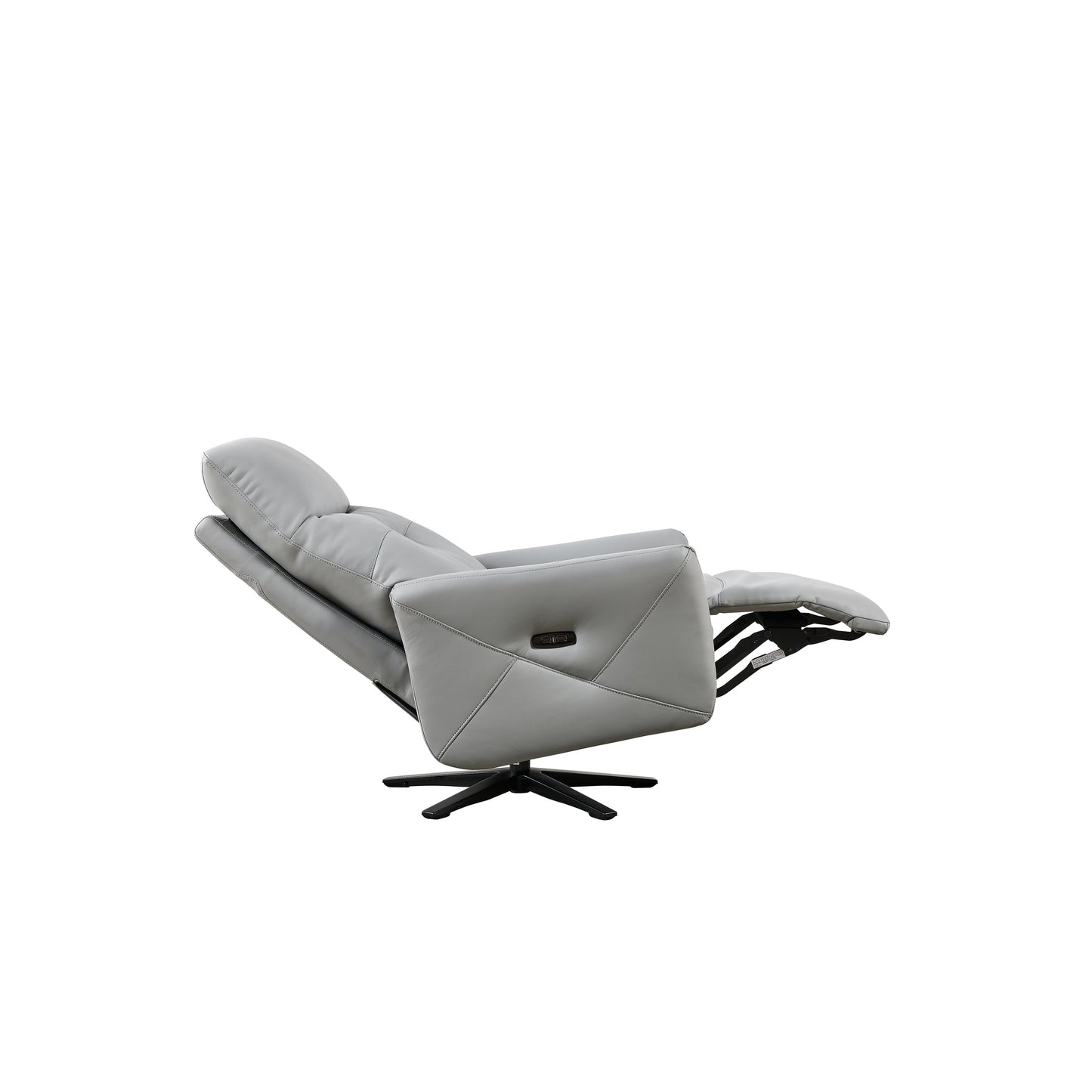 Christopher Knight Home - Alexander Plush Bonded Leather Recliner Chair with Adjustable Headrest and Footrest, 360-Degree Swivel