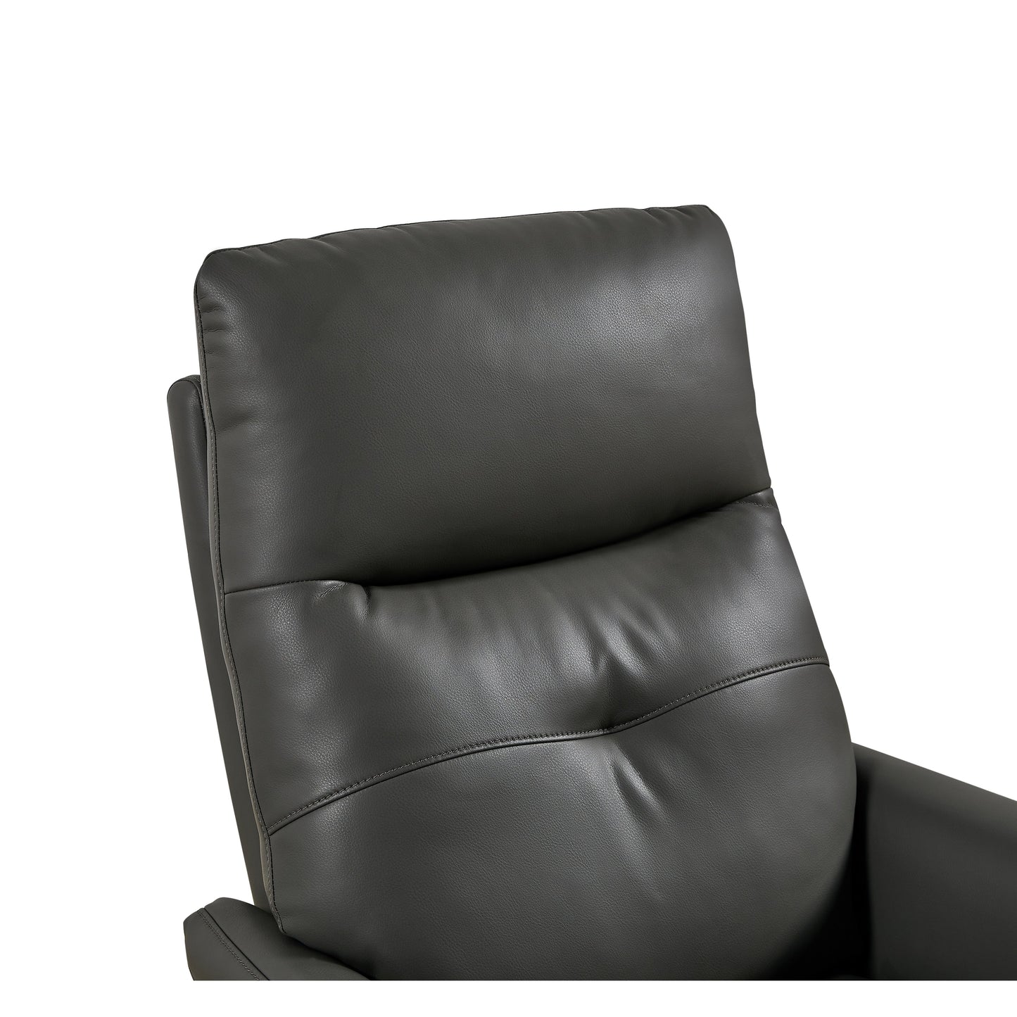 Christopher Knight Home - Alexander Plush Bonded Leather Recliner Chair with Adjustable Headrest and Footrest, 360-Degree Swivel