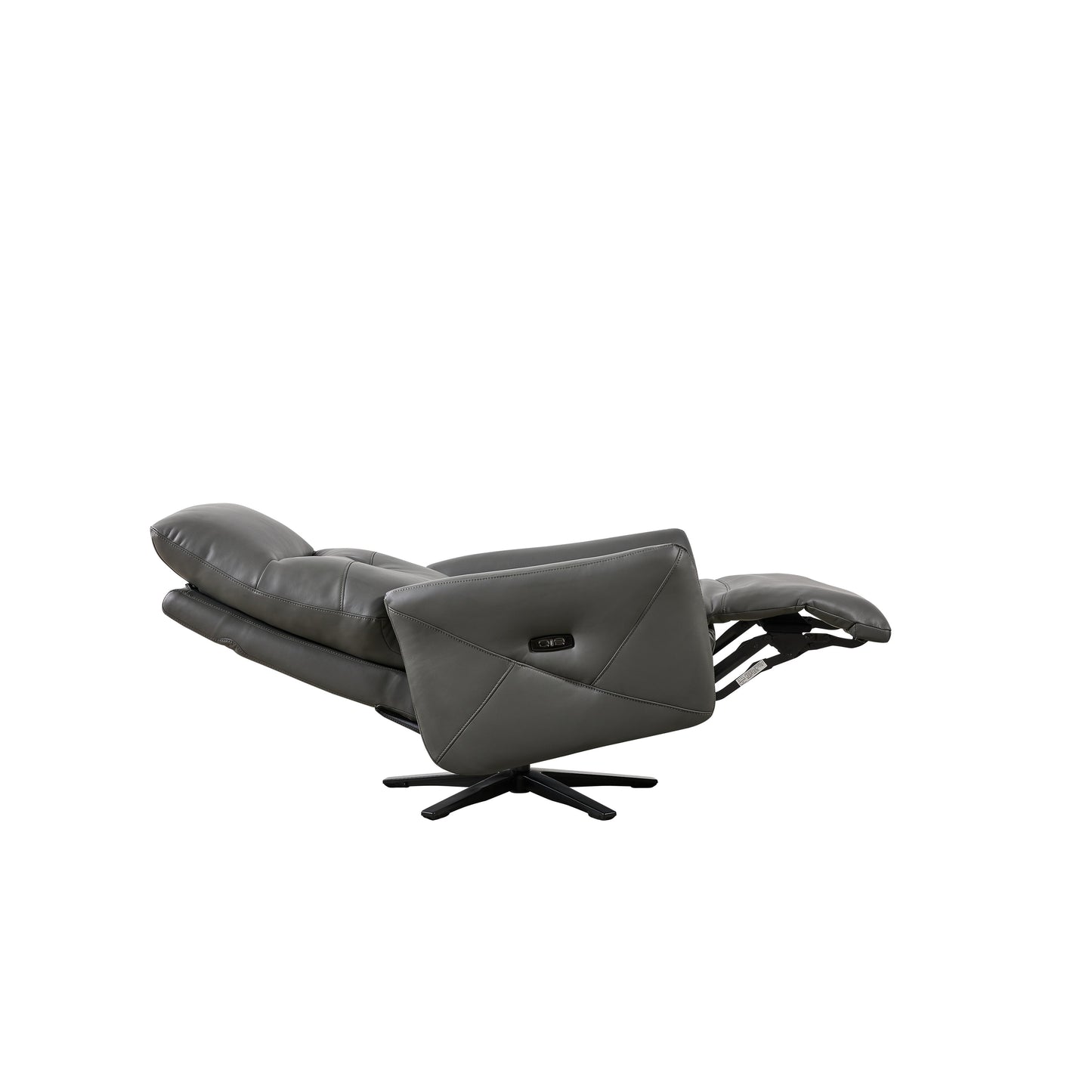 Christopher Knight Home - Alexander Plush Bonded Leather Recliner Chair with Adjustable Headrest and Footrest, 360-Degree Swivel