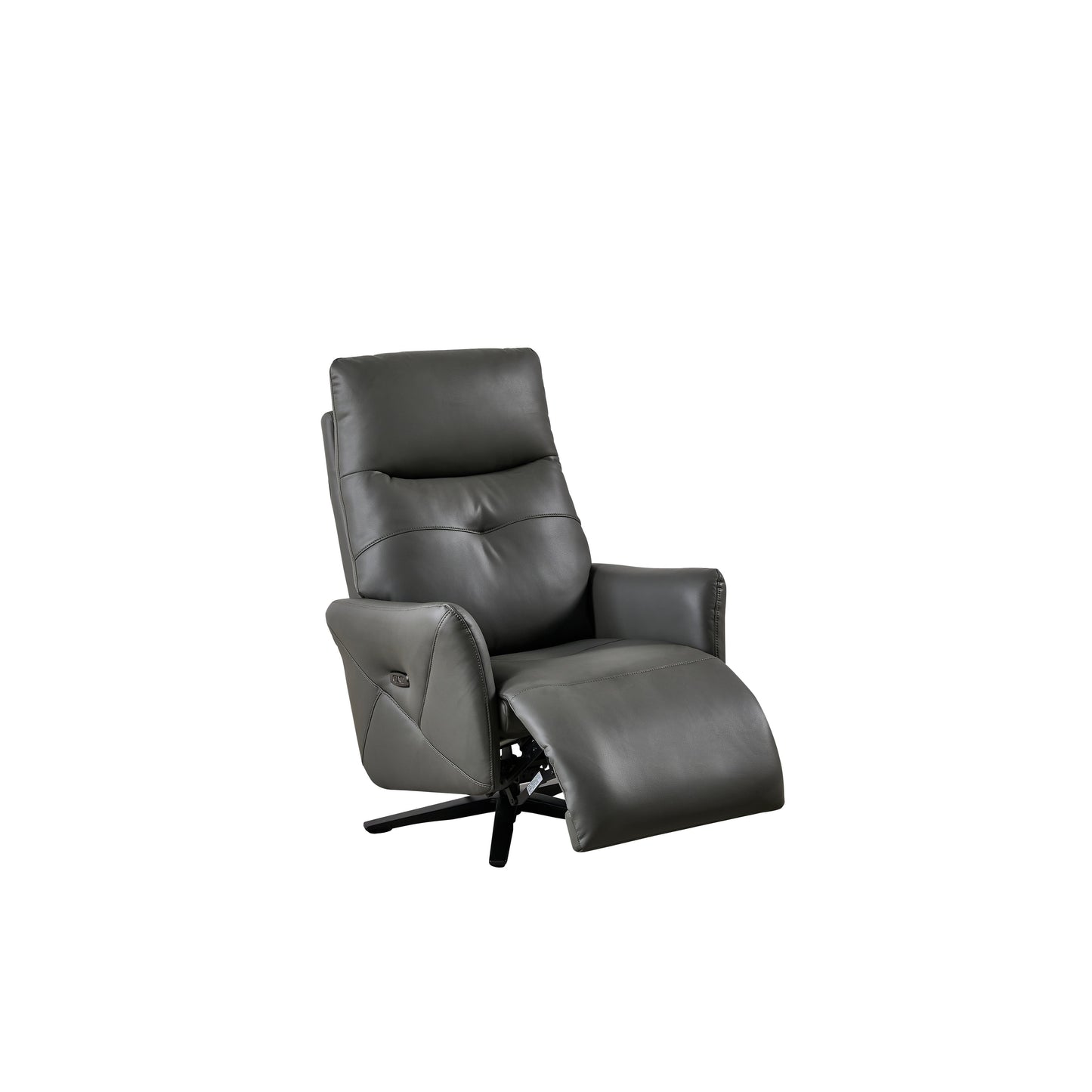 Christopher Knight Home - Alexander Plush Bonded Leather Recliner Chair with Adjustable Headrest and Footrest, 360-Degree Swivel