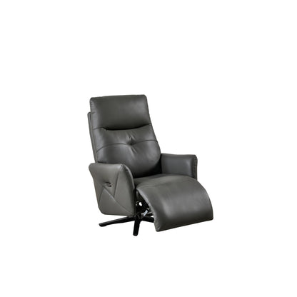Christopher Knight Home - Alexander Plush Bonded Leather Recliner Chair with Adjustable Headrest and Footrest, 360-Degree Swivel