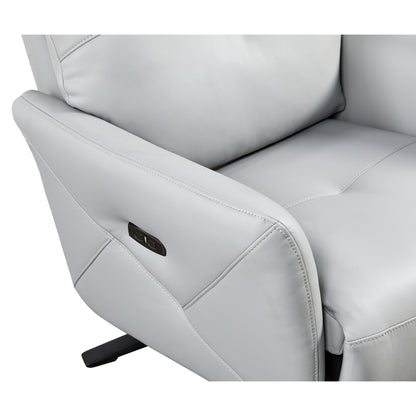 Christopher Knight Home - Alexander Plush Bonded Leather Recliner Chair with Adjustable Headrest and Footrest, 360-Degree Swivel