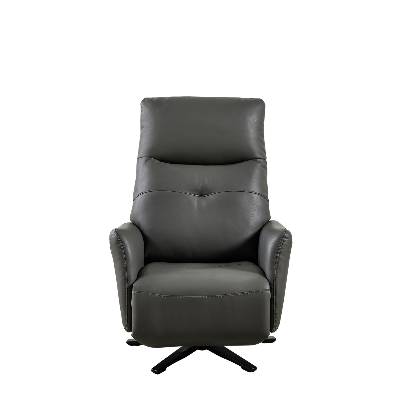 Christopher Knight Home - Alexander Plush Bonded Leather Recliner Chair with Adjustable Headrest and Footrest, 360-Degree Swivel