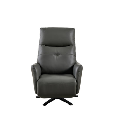Christopher Knight Home - Alexander Plush Bonded Leather Recliner Chair with Adjustable Headrest and Footrest, 360-Degree Swivel