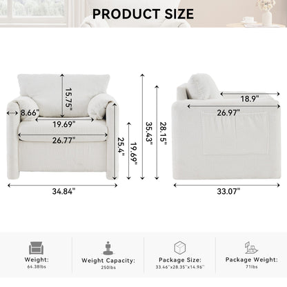 GDFStudio - Chloe Comfy Chenille Sofa Couch - Modern Upholstered Sofa Set