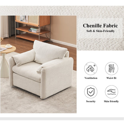 GDFStudio - Chloe Comfy Chenille Sofa Couch - Modern Upholstered Sofa Set