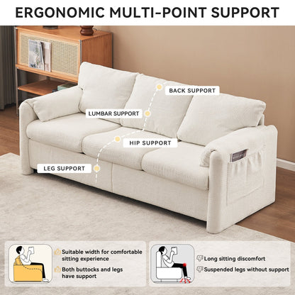 GDFStudio - Chloe Comfy Chenille Sofa Couch - Modern Upholstered Sofa Set