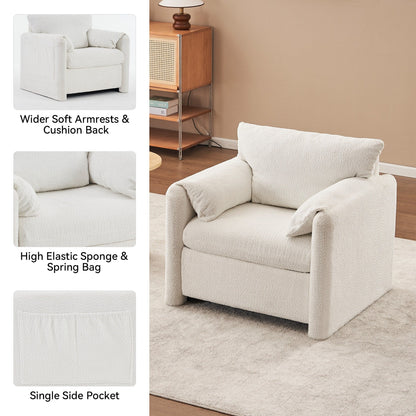 GDFStudio - Chloe Comfy Chenille Sofa Couch - Modern Upholstered Sofa Set