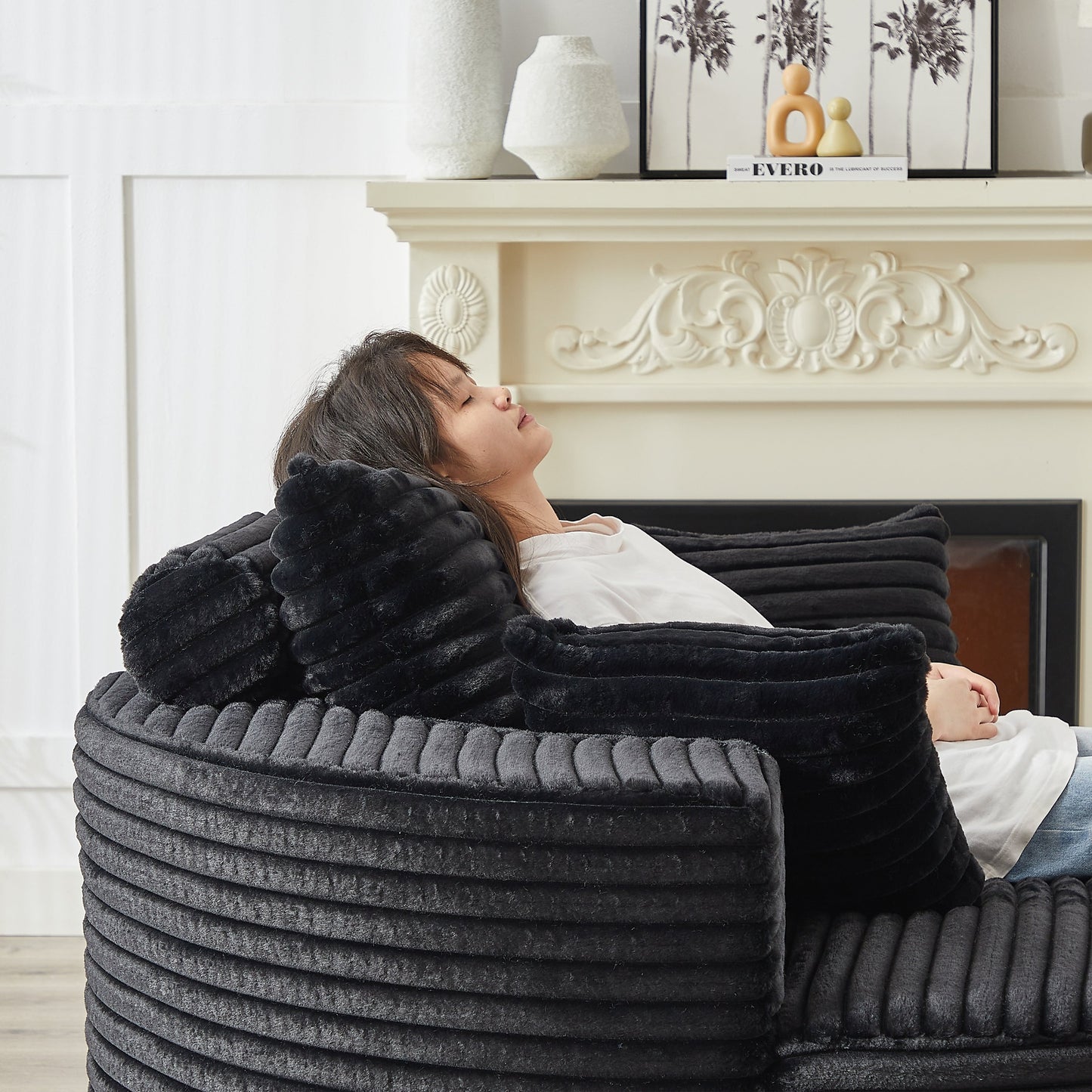 GDFStudio - Emberwood Corduroy Single Sofa Cloud Recliner