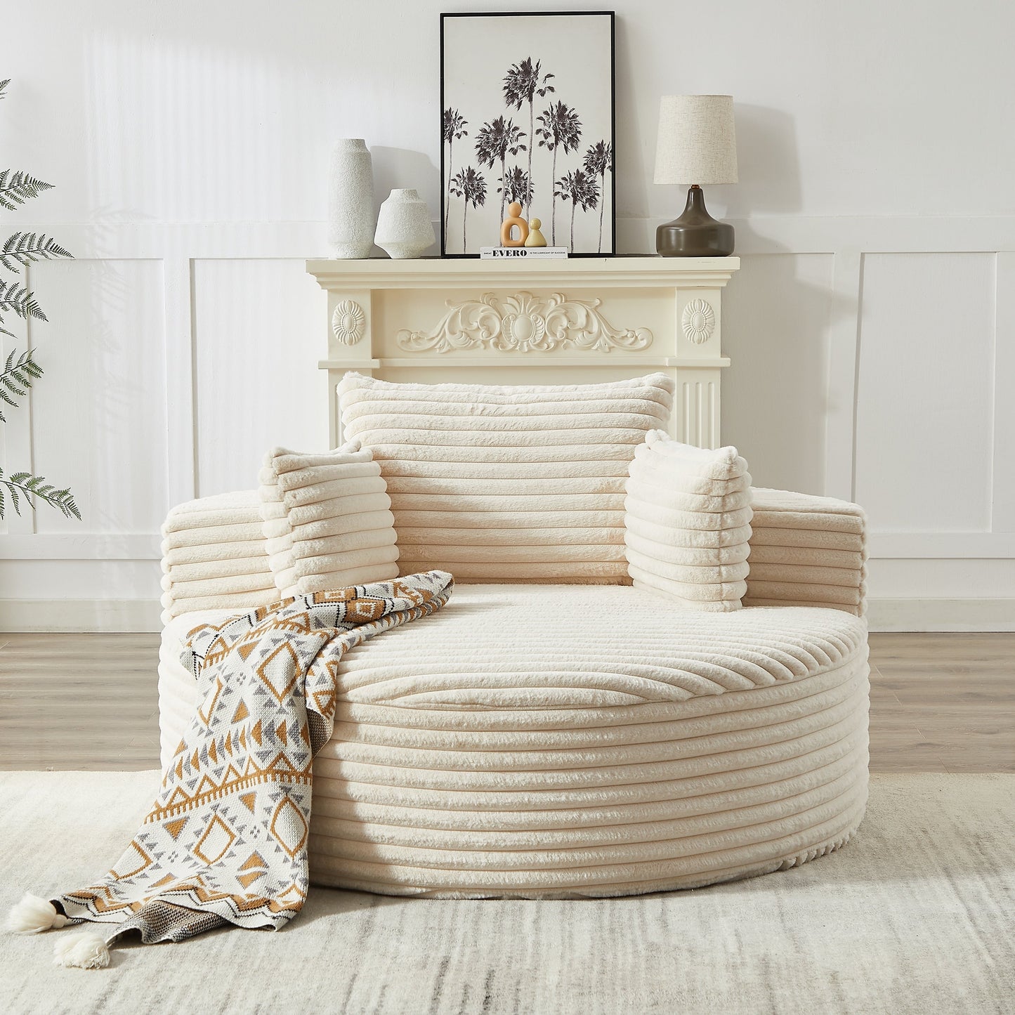 GDFStudio - Emberwood Corduroy Single Sofa Cloud Recliner