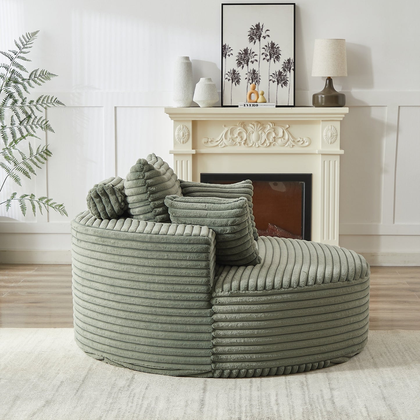 GDFStudio - Emberwood Corduroy Single Sofa Cloud Recliner