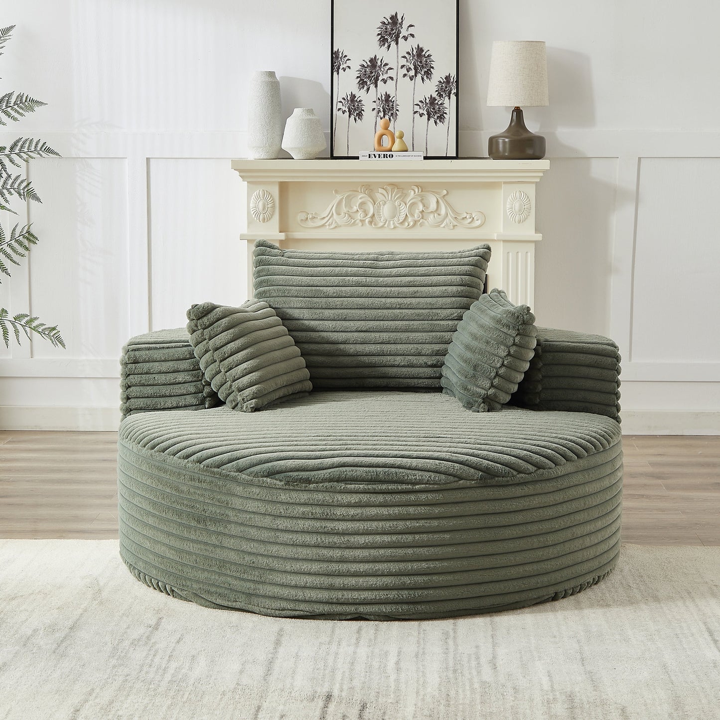 GDFStudio - Emberwood Corduroy Single Sofa Cloud Recliner