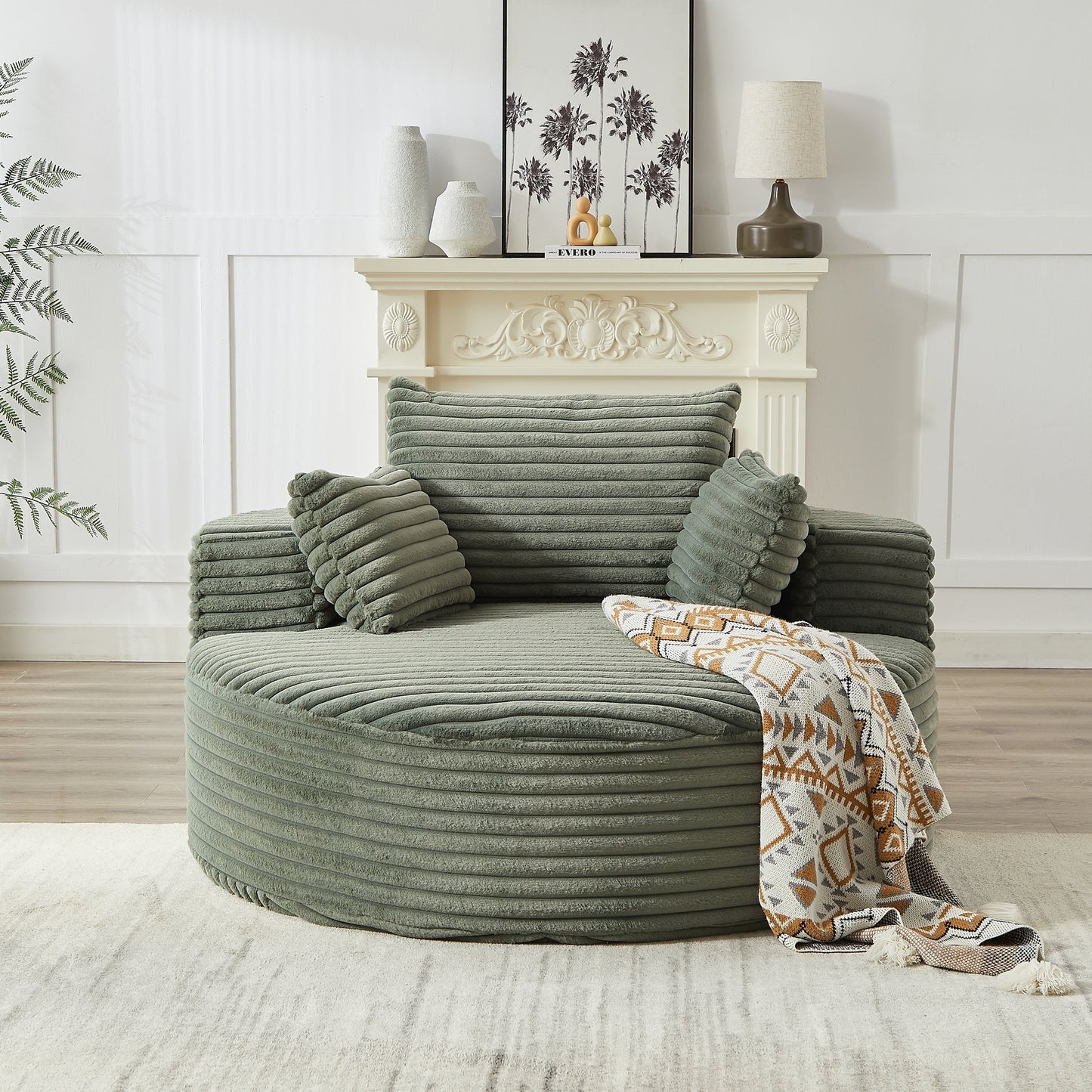 GDFStudio - Emberwood Corduroy Single Sofa Cloud Recliner