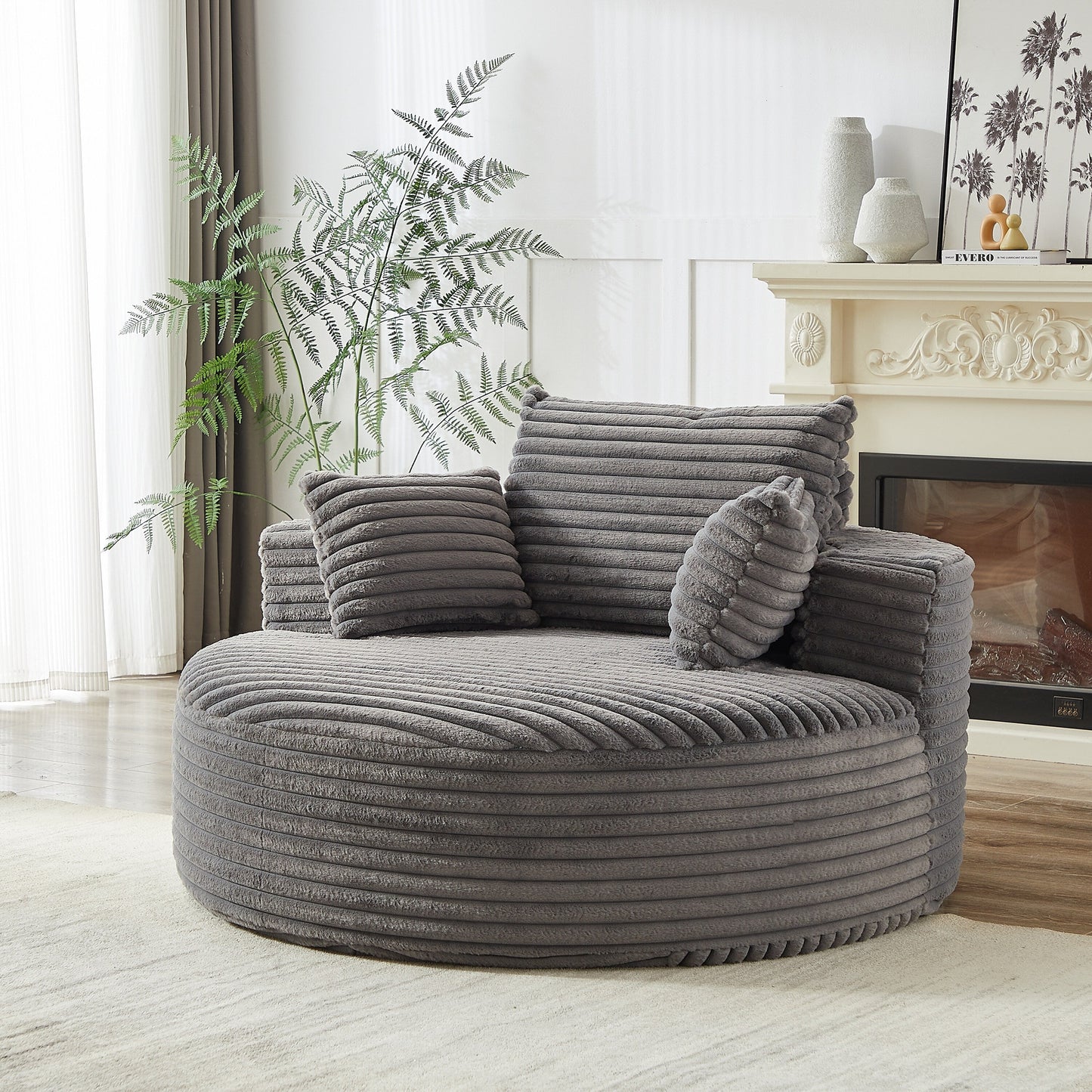 GDFStudio - Emberwood Corduroy Single Sofa Cloud Recliner