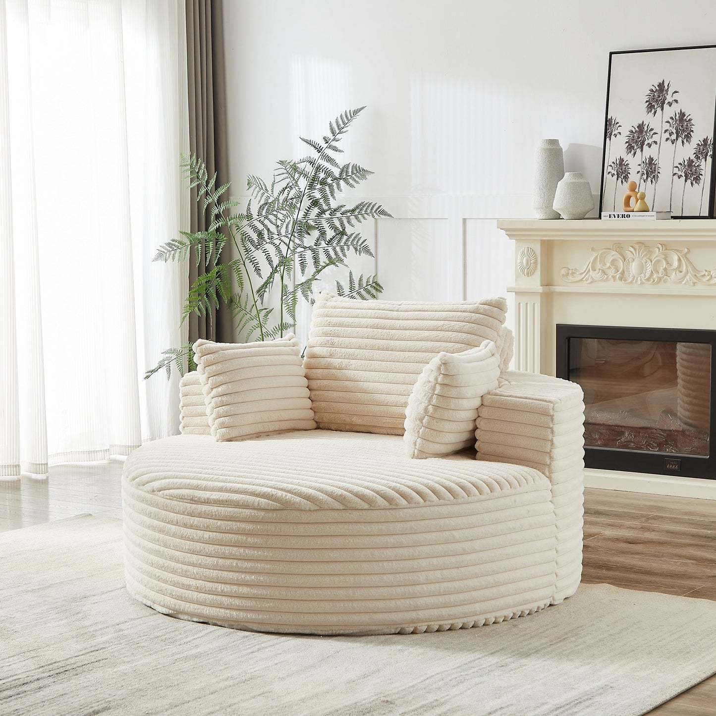 GDFStudio - Emberwood Corduroy Single Sofa Cloud Recliner