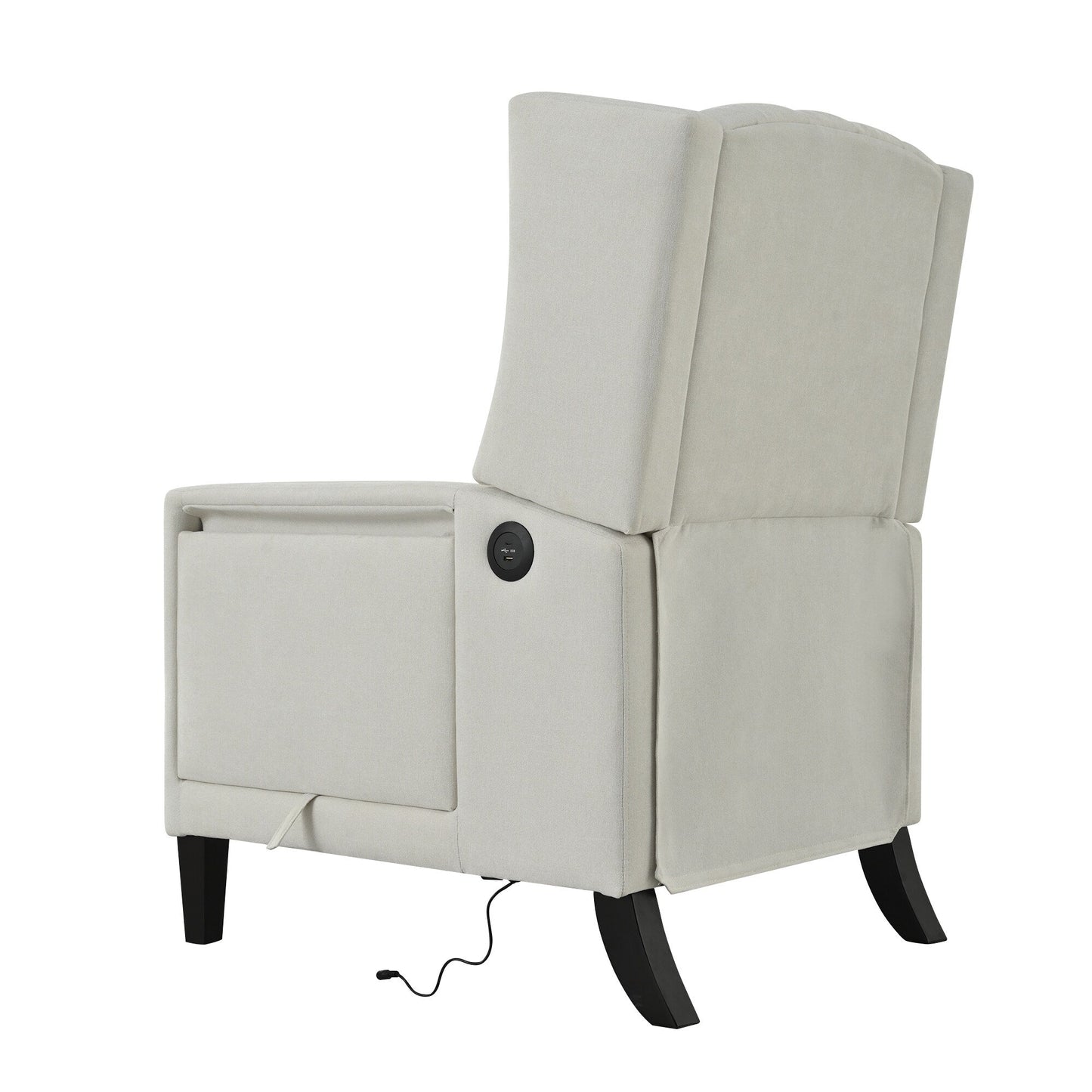 Christopher Knight Home - Isabella Manual WingBack Recliner Chair with Foldable Table & USB Ports
