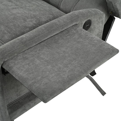 Christopher Knight Home - Isabella Manual WingBack Recliner Chair with Foldable Table & USB Ports