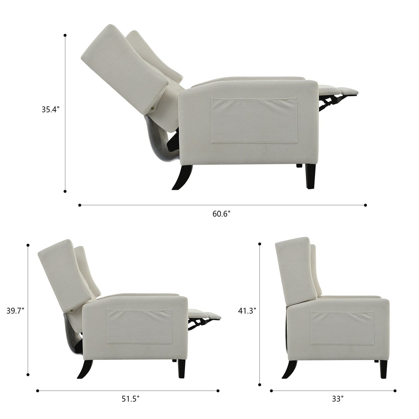Christopher Knight Home - Isabella Manual WingBack Recliner Chair with Foldable Table & USB Ports