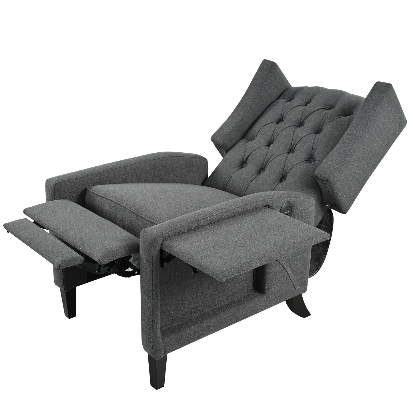 Christopher Knight Home - Isabella Manual WingBack Recliner Chair with Foldable Table & USB Ports