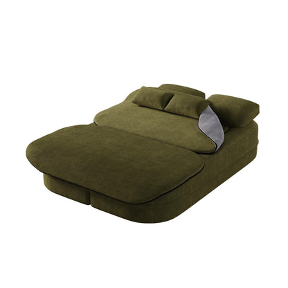 GDFStudio - Willoughby Chenille Foldable Sleeper Sofa Bed with Multi Functional Blanket