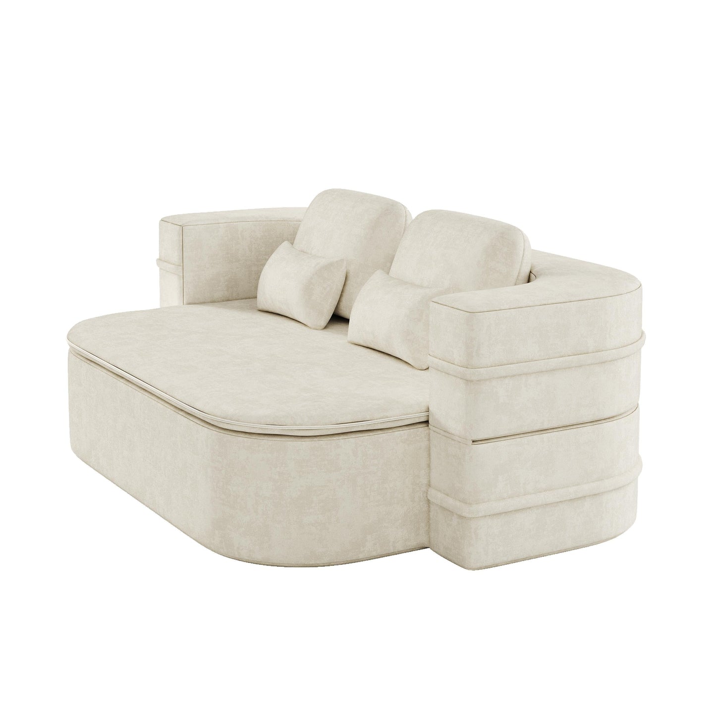 GDFStudio - Willoughby Chenille Foldable Sleeper Sofa Bed with Multi Functional Blanket