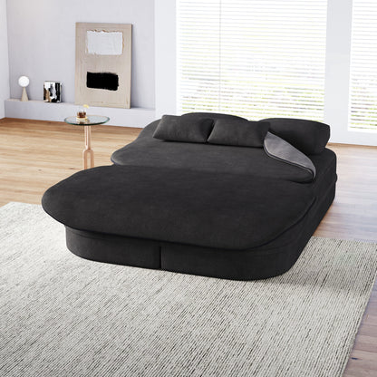 GDFStudio - Willoughby Chenille Foldable Sleeper Sofa Bed with Multi Functional Blanket