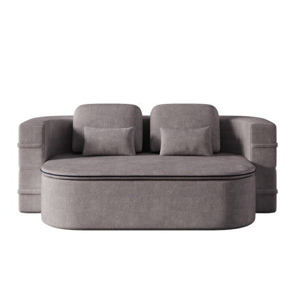 GDFStudio - Willoughby Chenille Foldable Sleeper Sofa Bed with Multi Functional Blanket