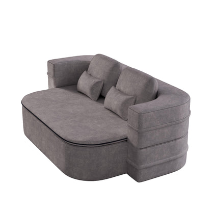 GDFStudio - Willoughby Chenille Foldable Sleeper Sofa Bed with Multi Functional Blanket