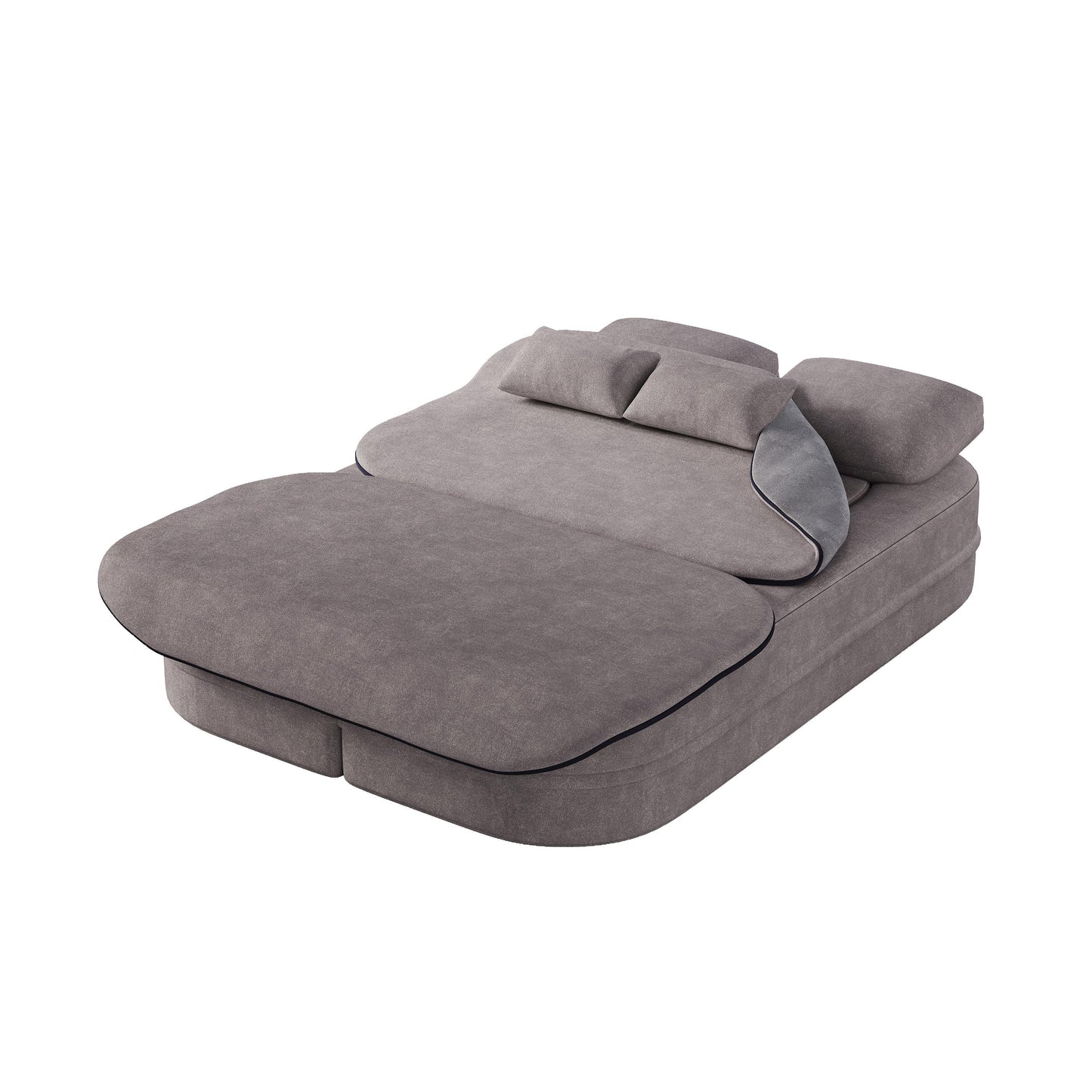 GDFStudio - Willoughby Chenille Foldable Sleeper Sofa Bed with Multi Functional Blanket