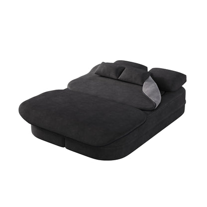 GDFStudio - Willoughby Chenille Foldable Sleeper Sofa Bed with Multi Functional Blanket