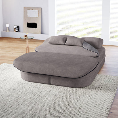 GDFStudio - Willoughby Chenille Foldable Sleeper Sofa Bed with Multi Functional Blanket